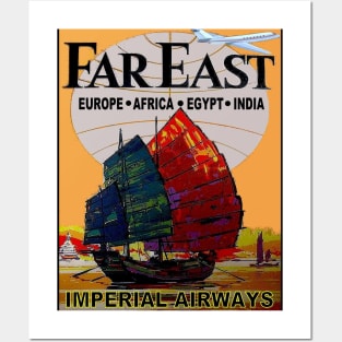 Imperial Airways Travel to the Far East Print Posters and Art